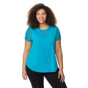 Rebel Wilson turquoise netted top. Size 2X